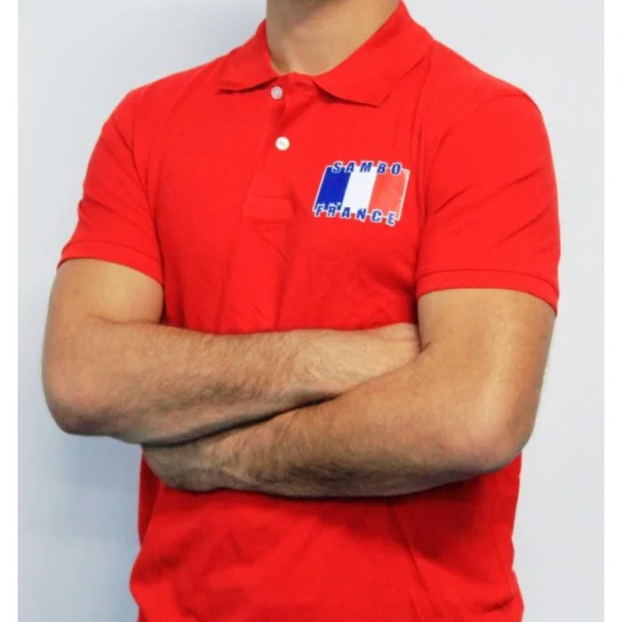 POLO ROUGE SÉRIGRAPHIÉ "SAMBO FRANCE"