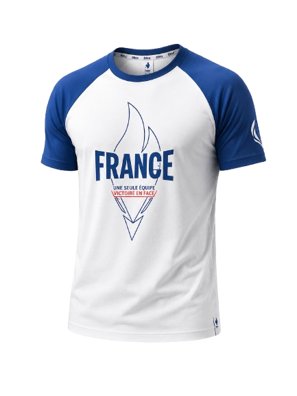 T-Shirt Blanc Supporter France